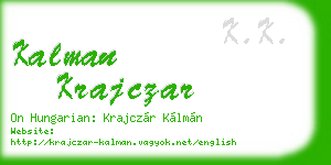kalman krajczar business card