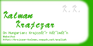 kalman krajczar business card